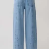 Roy Mid Rise Wide Leg Denim Jeans – Classic Blue