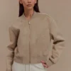 Rudy Suede Bomber Jacket – Sand Rudy Suede Bomber Jacket – Sand