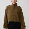 Rue Funnel Neck Bomber Jacket – Khaki Rue Funnel Neck Bomber Jacket – Khaki