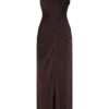 Ryn Twisted One Shoulder Maxi Dress – Dark Chocolate Ryn Twisted One Shoulder Maxi Dress – Dark Chocolate