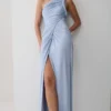 Ryn Twisted One Shoulder Maxi Dress – Sky Blue Ryn Twisted One Shoulder Maxi Dress – Sky Blue