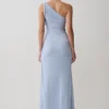 Ryn Twisted One Shoulder Maxi Dress – Sky Blue Ryn Twisted One Shoulder Maxi Dress – Sky Blue