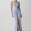 Ryn Twisted One Shoulder Maxi Dress – Sky Blue Ryn Twisted One Shoulder Maxi Dress – Sky Blue