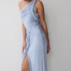 Ryn Twisted One Shoulder Maxi Dress – Sky Blue Ryn Twisted One Shoulder Maxi Dress – Sky Blue