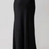 Sabrina Silk Blend Maxi Skirt – Black