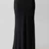 Sabrina Silk Blend Maxi Skirt – Black