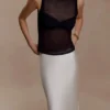 Sabrina Silk Blend Maxi Skirt – Ivory