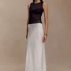 Sabrina Silk Blend Maxi Skirt – Ivory
