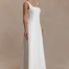 Salma Drop Waist Cotton Maxi Dress – White Salma Drop Waist Cotton Maxi Dress – White