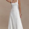 Salma Drop Waist Cotton Maxi Dress – White Salma Drop Waist Cotton Maxi Dress – White