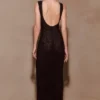 Samara Sleeveless Diamante Maxi Dress – Black Samara Sleeveless Diamante Maxi Dress – Black