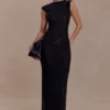 Samara Sleeveless Diamante Maxi Dress – Black Samara Sleeveless Diamante Maxi Dress – Black