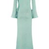 Sandrine Lurex Knit Maxi Dress – Aqua