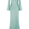 Sandrine Lurex Knit Maxi Dress – Aqua