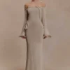 Sandrine Lurex Knit Maxi Dress – Gold