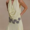Santal Floral Chiffon Halter Maxi Dress – Lemon Santal Floral Chiffon Halter Maxi Dress – Lemon