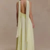 Santal Floral Chiffon Halter Maxi Dress – Lemon Santal Floral Chiffon Halter Maxi Dress – Lemon