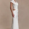 Saphira Shirt Corset Maxi Dress – White Saphira Shirt Corset Maxi Dress – White