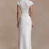 Saphira Shirt Corset Maxi Dress – White Saphira Shirt Corset Maxi Dress – White