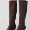 Sarah Faux Leather Crocodile Boot – Chocolate Sarah Faux Leather Crocodile Boot – Chocolate