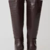 Sarah Faux Leather Crocodile Boot – Chocolate Sarah Faux Leather Crocodile Boot – Chocolate