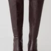 Sarah Faux Leather Crocodile Boot – Chocolate Sarah Faux Leather Crocodile Boot – Chocolate