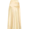 Sarah Strapless Maxi Dress With Waist Tie – Lemon Sarah Strapless Maxi Dress With Waist Tie – Lemon