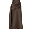 Sarah Strapless Maxi Dress With Waist Tie – Mocha Sarah Strapless Maxi Dress With Waist Tie – Mocha