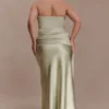 Sarah Strapless Maxi Dress With Waist Tie – Sage Sarah Strapless Maxi Dress With Waist Tie – Sage