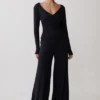 Sari Long Sleeve Modal Top – Black Sari Long Sleeve Modal Top – Black
