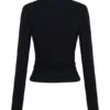 Sari Long Sleeve Modal Top – Black Sari Long Sleeve Modal Top – Black
