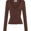 Sari Long Sleeve Modal Top – Chocolate Sari Long Sleeve Modal Top – Chocolate