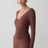 Sari Long Sleeve Modal Top – Chocolate Sari Long Sleeve Modal Top – Chocolate