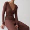 Sari Long Sleeve Modal Top – Chocolate Sari Long Sleeve Modal Top – Chocolate