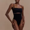Saria High Waist Shapewear Briefs – Black