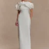 Sariya Sculptural Maxi Dress – White