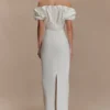 Sariya Sculptural Maxi Dress – White