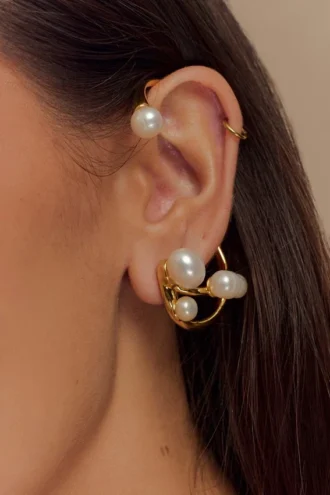 Saskia Freshwater Pearl Ear Cuff – Pearl