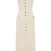 Sawyer Sleeveless Buttoned Maxi Dress – Ivory Sawyer Sleeveless Buttoned Maxi Dress – Ivory