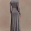 Scarlet Lurex Cowl Maxi Dress – Silver Scarlet Lurex Cowl Maxi Dress – Silver