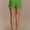 Scout Linen Belted Shorts – Green