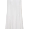Selma Curved Waist Midi Skirt – White Selma Curved Waist Midi Skirt – White
