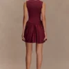 Sharon Scuba Jersey Mini Dress – Wine Sharon Scuba Jersey Mini Dress – Wine