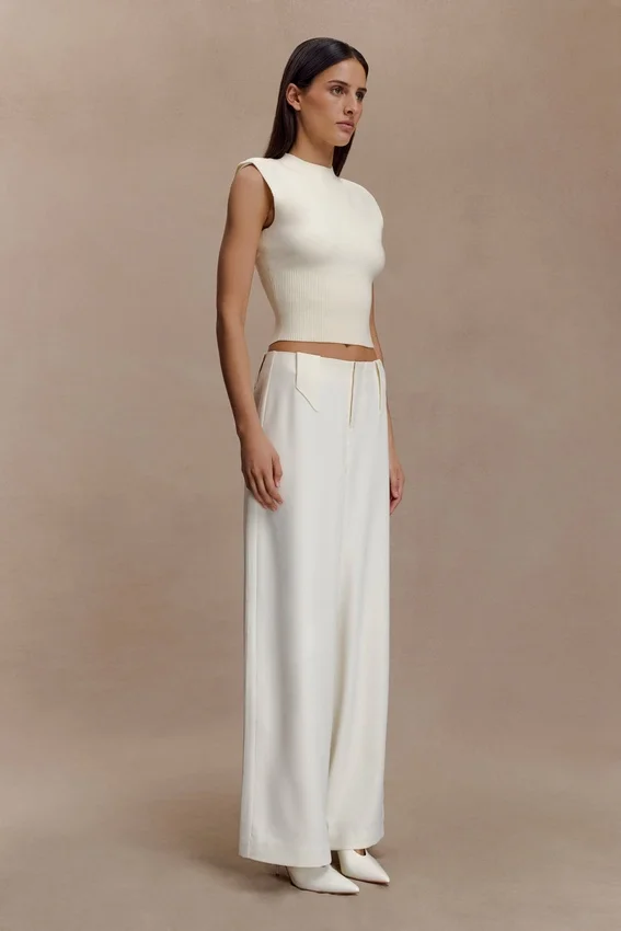 Sharpay Sleeveless Knit Top – Ivory Sharpay Sleeveless Knit Top – Ivory