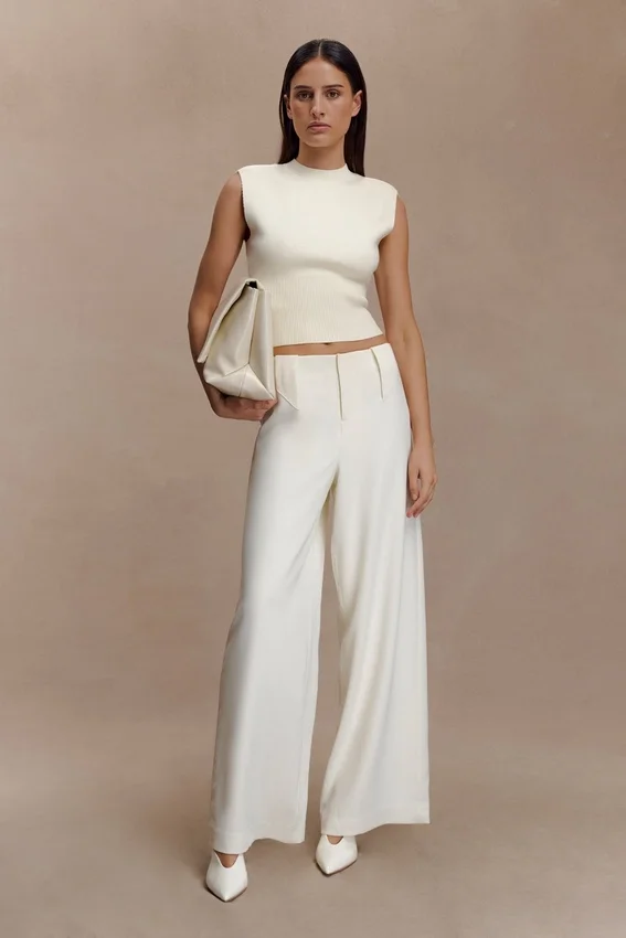 Sharpay Sleeveless Knit Top – Ivory Sharpay Sleeveless Knit Top – Ivory