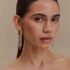 Shea Crystal Fringe Drop Earrings – Gold