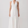 Sienna Button Down Maxi Dress – White Sienna Button Down Maxi Dress – White