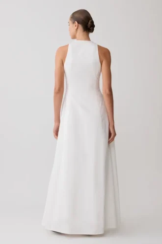 Sienna Button Down Maxi Dress – White