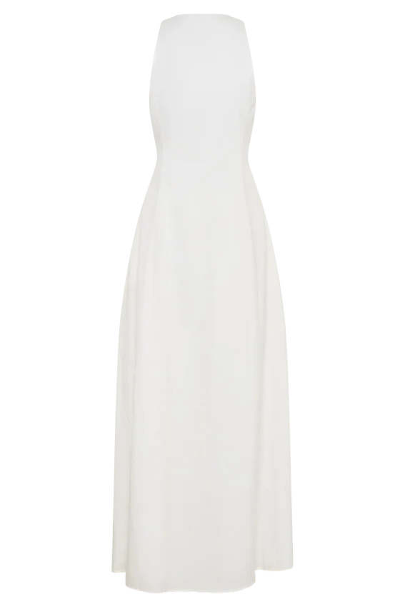 Sienna Button Down Maxi Dress – White Sienna Button Down Maxi Dress – White