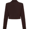 Simone Cropped Suiting Blazer – Dark Chocolate Simone Cropped Suiting Blazer – Dark Chocolate